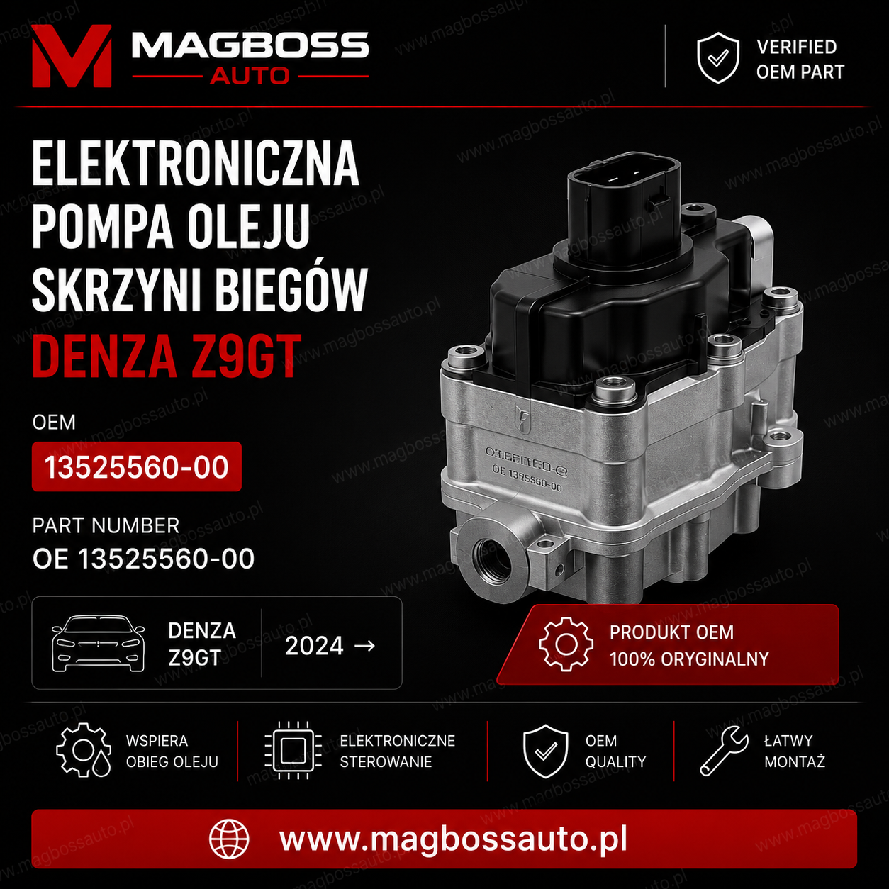 Elektroniczna pompa oleju skrzyni biegów DENZA Z9GT OE 13525560-00 - miniaturka 2